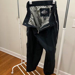 VTG Sims Snowboard Pants Dual Leg Zips Heavy Metal Men's Large Black